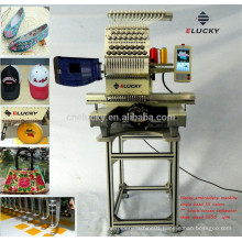 15 Color Single head computerized embroidery machine price home sewing cap garment flat logo